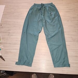 Vintage Nike Track Pants Women's Size Large Teal Colored